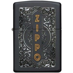 Оригинальная бензиновая зажигалка ZIPPO Classic 49535 с покрытием Black Matte - ZIPPO