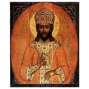 Освященная икона на дереве ручной работы - Царь Царем, 15х20х3,0 см, арт А3409