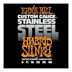 P02247 Hybrid Slinky Steel Комплект струн для электрогитары, сталь, 9-46, Ernie Ball