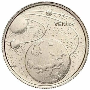Памятная монета 1 куруш Венера. Солнечная система. Турция, 2022 г. в. Монета в состоянии UNC