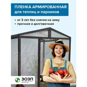 Пленка армированная 140 гр/кв. м, 3х19 м, для теплиц и парников, навесов, строительства, гидроизоляции