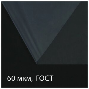 Плёнка полиэтиленовая 60 мкм, прозрачная, длина 5 м, ширина 3 м, рукав (1.5 2 м), ГОСТ 10354-82