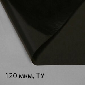 Плёнка полиэтиленовая, техническая, для мульчирования, толщина 120 мкм, 10 3 м, рукав, чёрная, 2 сорт, Эконом 50 %