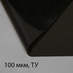 Плёнка полиэтиленовая, техническая, толщина 100 мкм, 10 3 м, рукав, чёрная, 2 сорт, Эконом 50 %