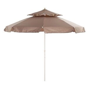 Пляжный зонт, 2,15м, ткань, бахрома (бежевый) в чехле 9LRD-Бж