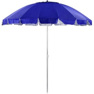 Пляжный зонт, 2,35 м, плащевка, с клапаном, с наклоном (синий), в чехле