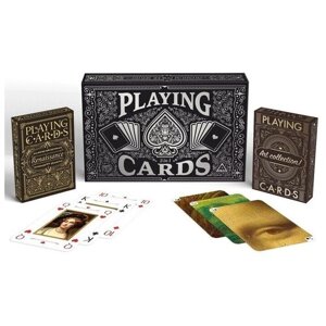 Подарочный набор 2 в 1 "Premium poker Леонардо Да Винчи+картины", 2 колоды, 54 карты