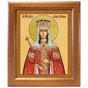 Преподобная Елена Сербская, королева, икона в широкой рамке 19*22,5 см