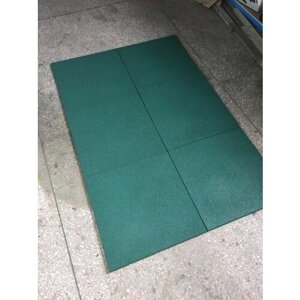 Резиновая плитка Ecostep 500х500 мм , толщина 16 мм цвет зеленый