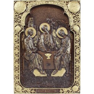 Резная икона Святая Троица в раме