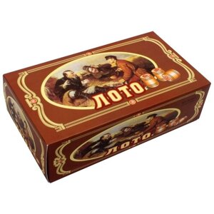 Русское лото (деревянные бочонки) в коробке 17x10 см