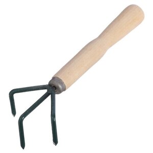 Рыхлитель, длина 24 см, 3 зубца, деревянная ручка, Р-3-1 м