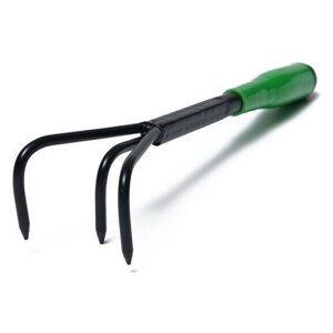 Рыxлитель, длина 41 см, 3 зубца, пластиковая ручка, зеленый