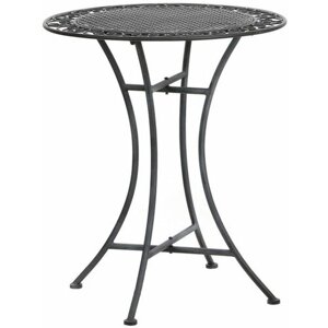 Садовый стол ажурный прованс, металл, серый, 60х70 см, Edelman 1023712