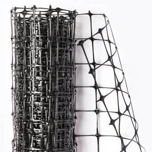 Сетка пластиковая заборная 1 x 20 м ячейка 50 x 50 мм, плотность 70 г/м2, черный