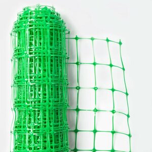 Сетка пластиковая заборная 1 x 20 м ячейка 50 x 50 мм, плотность 70 г/м2, зеленый