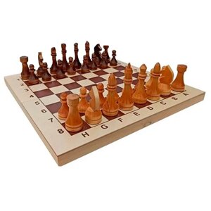 Шахматы гроссмейстерские, деревянные, с деревянной доской 420х210 мм, клетка 45 мм, 02-16