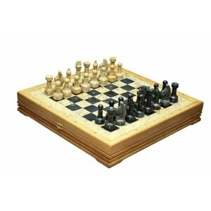 Шахматы каменные стандартные (высота короля 3,50) 43*43 см 999-RTG-5587