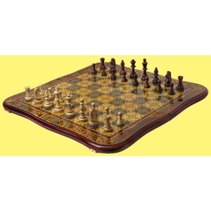 Шахматы, нарды, шашки Орнамент (тёмная рамка, филигранные, большие)