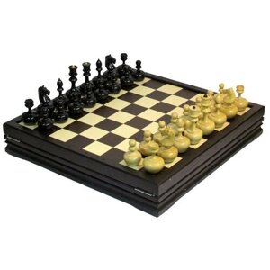 Шахматы "Неваляшки" стандартные деревянные утяжеленные (высота короля 3 дюйма)