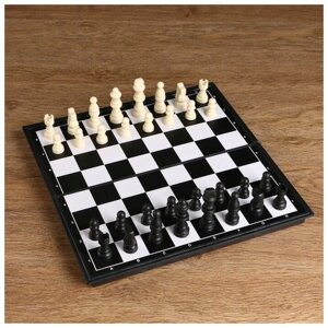 Шахматы "Слит"фигуры пластик, доска пластик 31х31 см, король 6,5 см, пешка 3 см