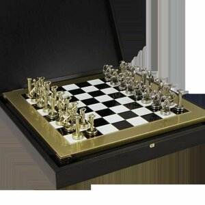 Шахматы сувенирные Битва Титанов бронзовые KSVA-MP-S-18-36-BLA