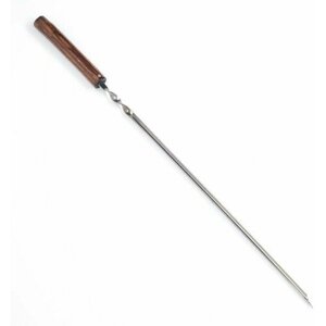 Шампур уголок, с деревянной ручкой "Эко" рабочая часть - 50 см, 73 х 1.2 см, сталь - 2 мм
