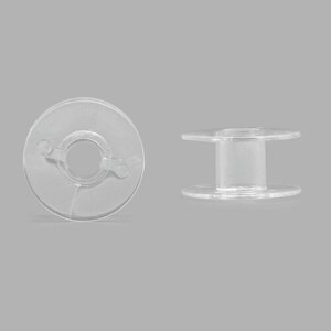 Шпулька для швейных машин, диаметр 19 мм, высота 10 мм, пластик, Н/Н 5819 (прозрачный), 10 шт