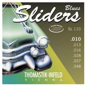SL110 Blues Sliders Комплект струн для электрогитары, Med. Light, сталь/никель, шелк, 10-48, Thomastik