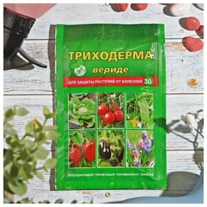 Средство от болезней растений "Триходерма вериде", 30 г, 3 шт.