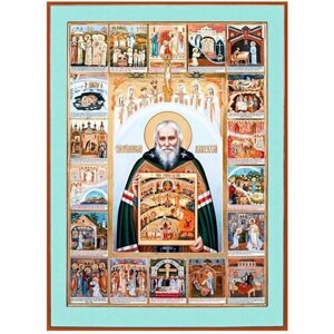 Старец протоиерей Николай Гурьянов деревянная икона на левкасе - копия с мироточивой иконы для келейного почитания 40 см