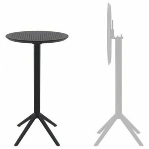 Стол пластиковый барный складной ReeHouse Sky Folding Bar Table 60 Черный