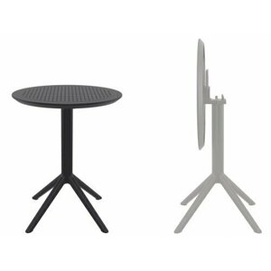 Стол пластиковый складной Siesta Sky Folding Table Ø60 Черный