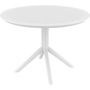 Стол садовый пластиковый Sky Table Ø105, Siesta Contract, белый