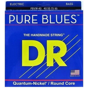 Струны для бас-гитары DR string PBVW-40 PURE BLUES