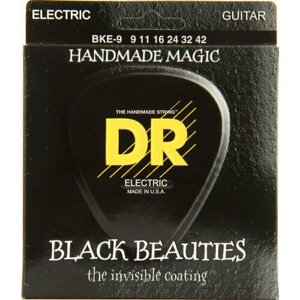 Струны для электрогитары DR Extra Life Black Beauties BKE-9 9-42