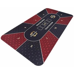 Сукно для игры в покер 90 180 см, бордовый/черный