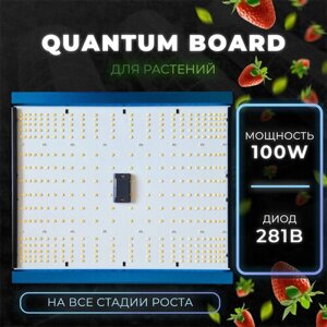 Светильник для растений quantum board 100w, Светодиодная лампа полный спектр 281b Квантум борд