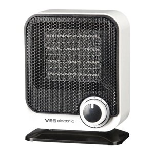 Тепловентилятор VES electric V-FH21 (2013), 15 кВт, 15 м²белый/черный