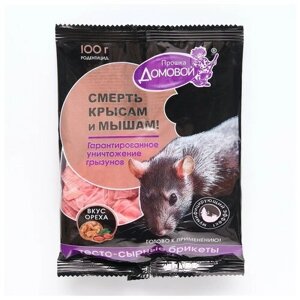 Тестосырный брикет "Домовой Прошка", со вкусом ореха, пакет, 100 г