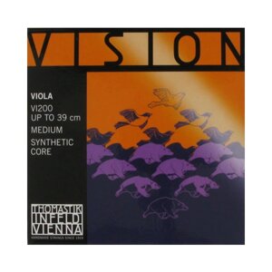 THOMASTIK / Австрия 14-15.3' viola string set Thomastik Vision VI200 - Wound synthetic strings with powerful tone and good balance for viola with 37-39 cm scale.