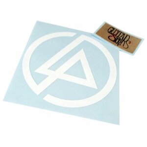 Виниловая наклейка на деку гитары "Linkin Park", белая