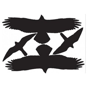 Визуальный отпугиватель Торнадо Силуэт хищной птицы Вариант 1 черный
