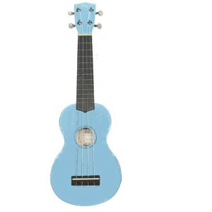 WIKI UK10G BBL гитара укулеле сопрано, клен, цвет синий глянец, чехол в комплекте