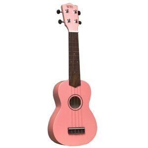 WIKI UK10G PK гитара укулеле сопрано, клен, цвет розовый глянец, чехол в комплекте