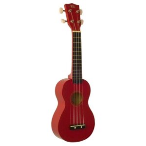 WIKI UK10G RD гитара укулеле сопрано, клен, цвет красный глянец, чехол в комплекте