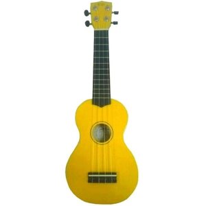 WIKI UK10G YLW гитара укулеле сопрано, клен, цвет желтый глянец, чехол в комплекте