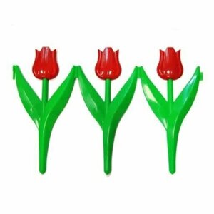 Заборчик "Тюльпан" красный 5 секций, 2,25м