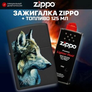 Зажигалка бензиновая ZIPPO 48598 Linda Picken + Бензин для зажигалки топливо 125 мл