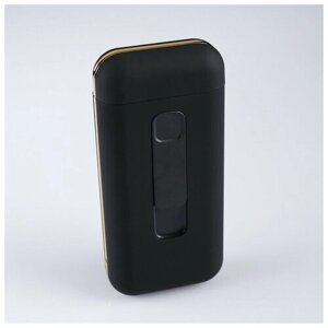 Зажигалка-портсигар электронная "Сиера"спираль/USB. чёрная/11.5х5.4 см